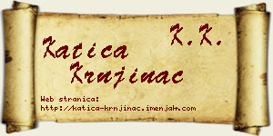 Katica Krnjinac vizit kartica